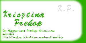 krisztina prekop business card